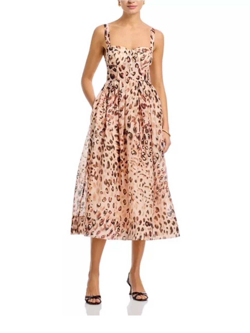 Cara Cara Pheobe Midi Dress  Cheetah blush